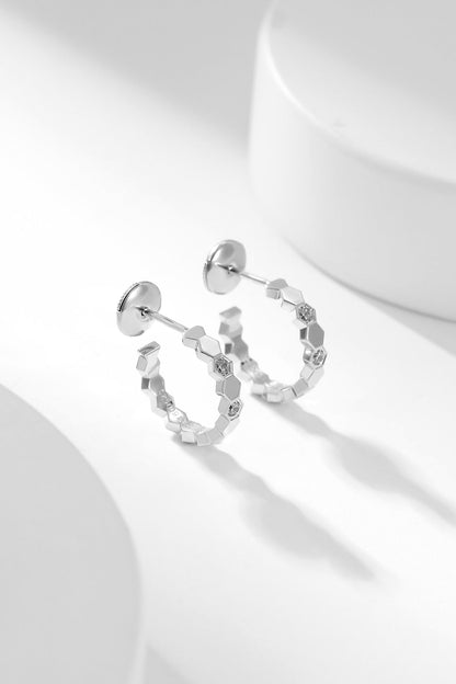 [Okajuri Jewelry]BEE LOVE DIAMOND HOOP EARRINGS