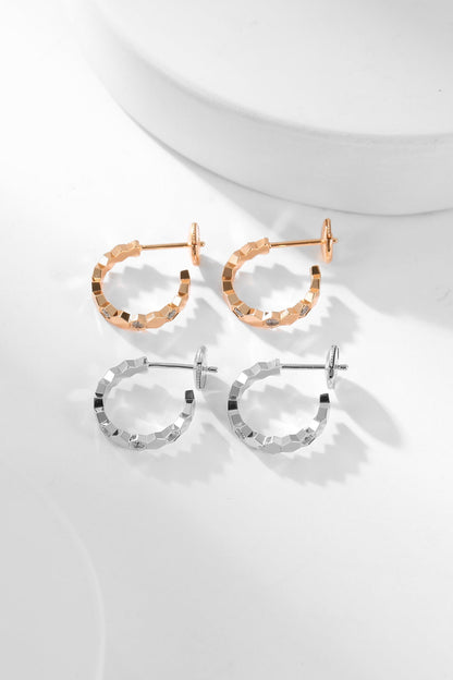 [Okajuri Jewelry]BEE LOVE DIAMOND HOOP EARRINGS