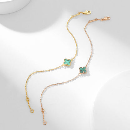 [Okajuri Jewelry]CLOVER BRACELET MALACHITE 1 MOTIF