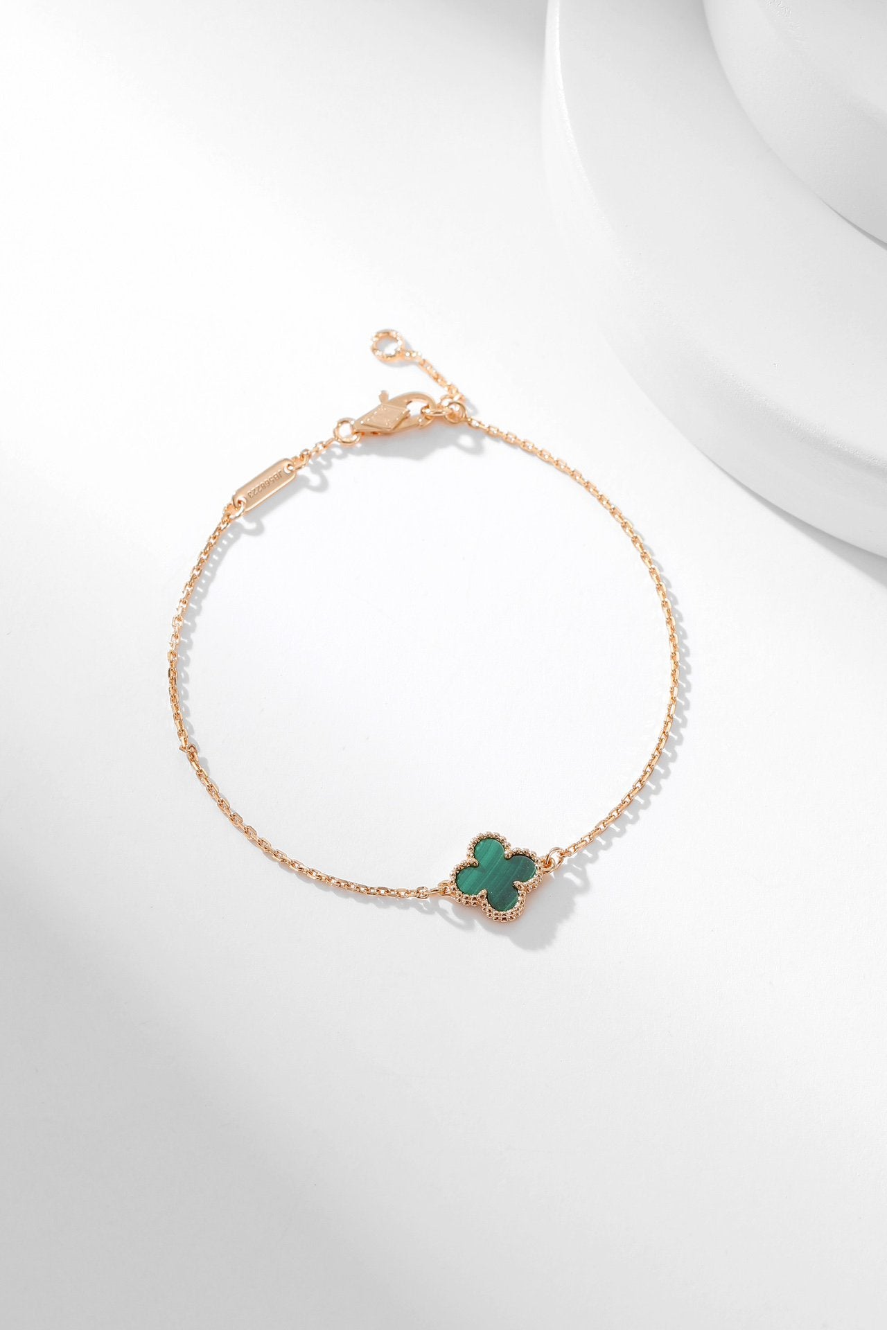 [Okajuri Jewelry]CLOVER BRACELET MALACHITE 1 MOTIF