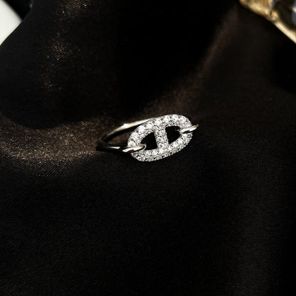 [Okajuri Jewelry]RONDE SMALL SILVER DIAMOND RING