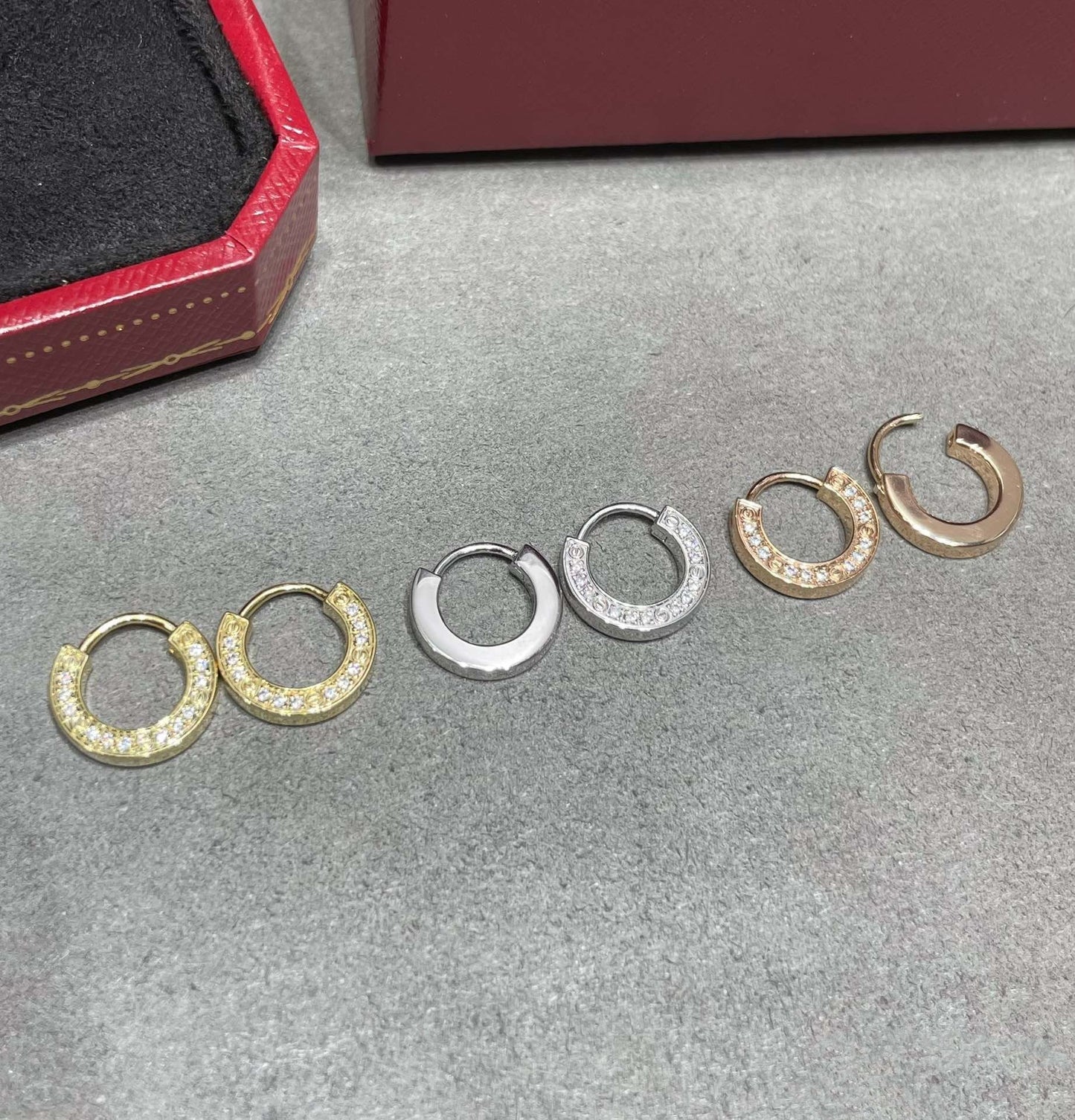 [Okajuri Jewelry]LOVE DIAMOND EARRINGS