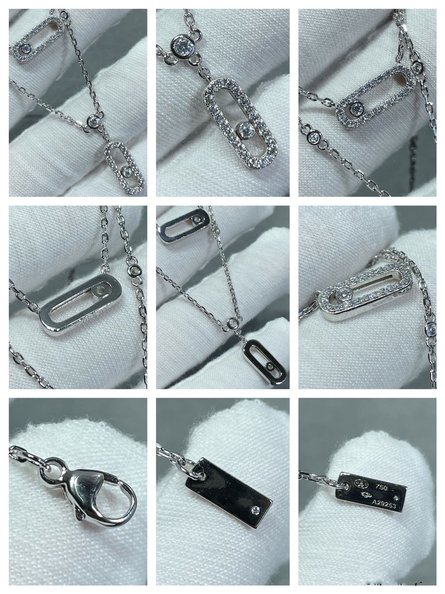 [Okajuri Jewelry]MOVE 2 ROW DIAMOND NECKLACE