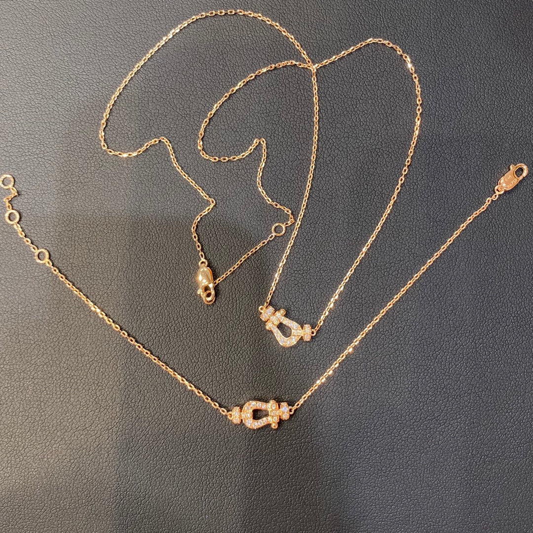 [Okajuri Jewelry]FORCE 10 DIAMOND PINK GOLD NECKLACE MINI MODEL