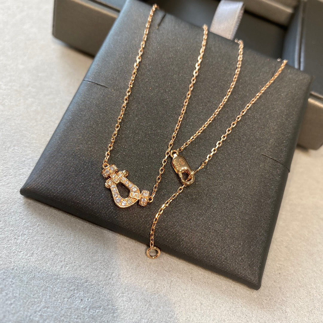 [Okajuri Jewelry]FORCE 10 DIAMOND PINK GOLD NECKLACE MINI MODEL