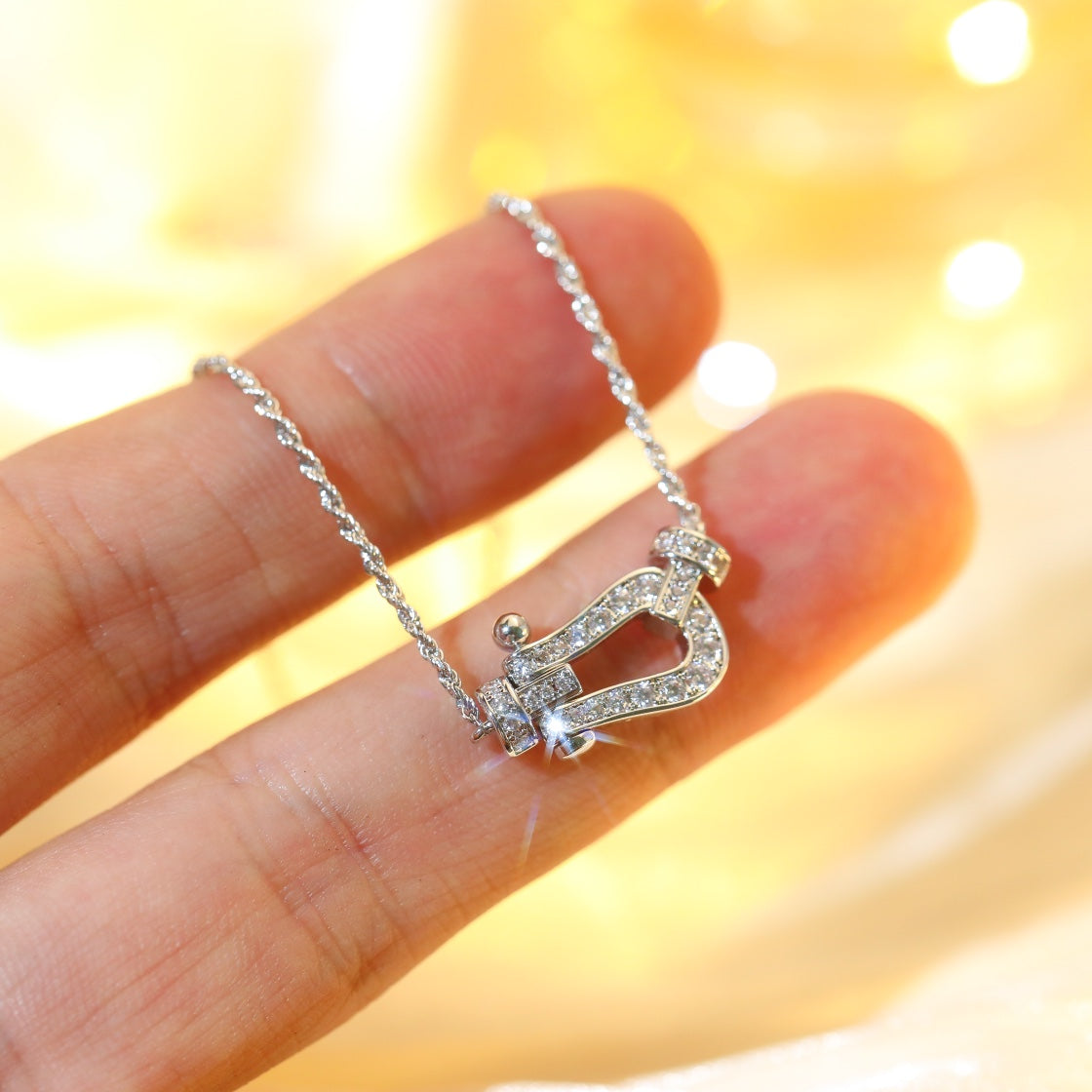 [Okajuri Jewelry]FORCE 10 DIAMOND SILVER NECKLACE MINI MODEL