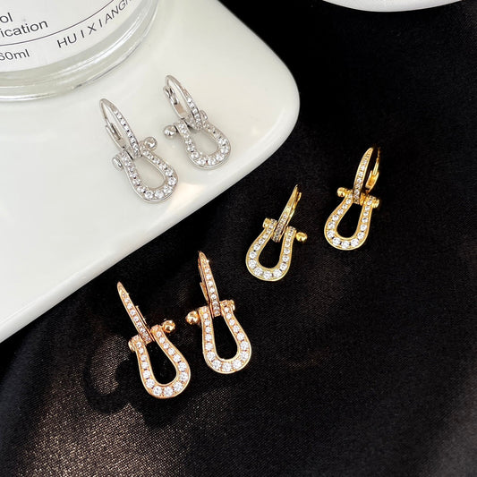 [Okajuri Jewelry]FORCE 10 FULL DIAMOND DROP EARRINGS MEDIUM MODEL
