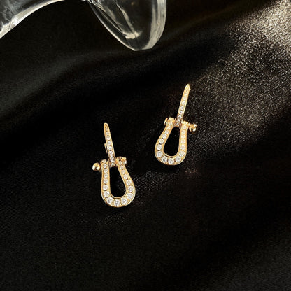 [Okajuri Jewelry]FORCE 10 FULL DIAMOND DROP EARRINGS MEDIUM MODEL