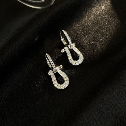 [Okajuri Jewelry]FORCE 10 FULL DIAMOND DROP EARRINGS MEDIUM MODEL