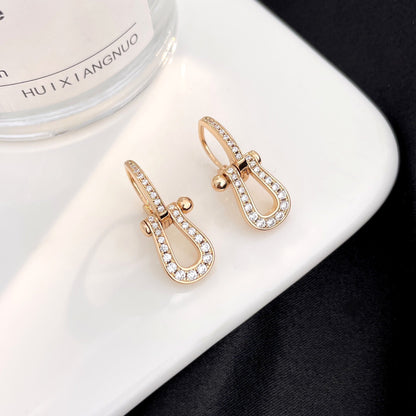 [Okajuri Jewelry]FORCE 10 FULL DIAMOND DROP EARRINGS MEDIUM MODEL