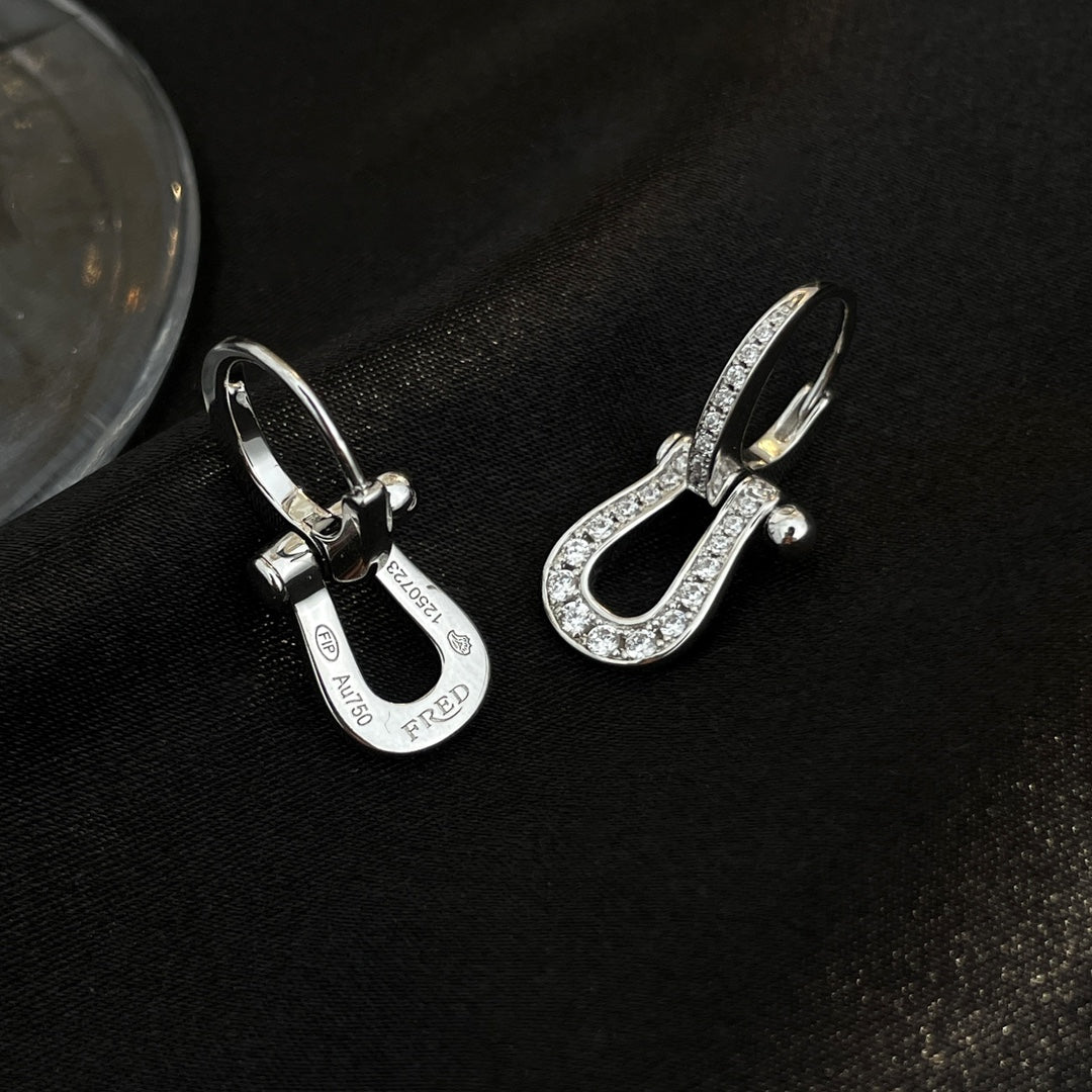 [Okajuri Jewelry]FORCE 10 FULL DIAMOND DROP EARRINGS MEDIUM MODEL