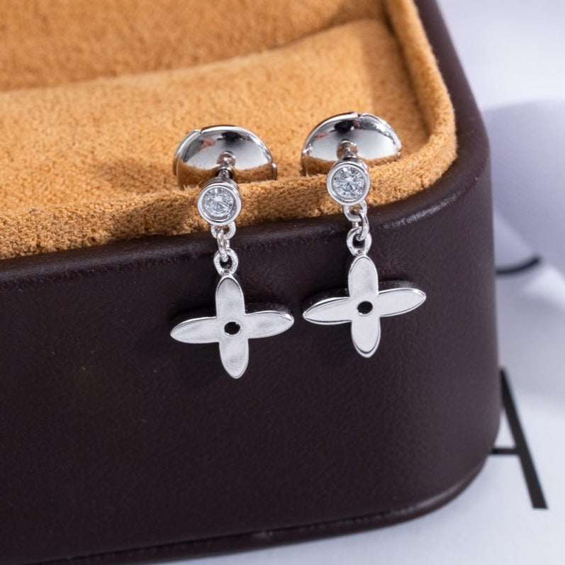 [Okajuri Jewelry]VIDYLLE SILVER DIAMOND MINI DROP EARRINGS