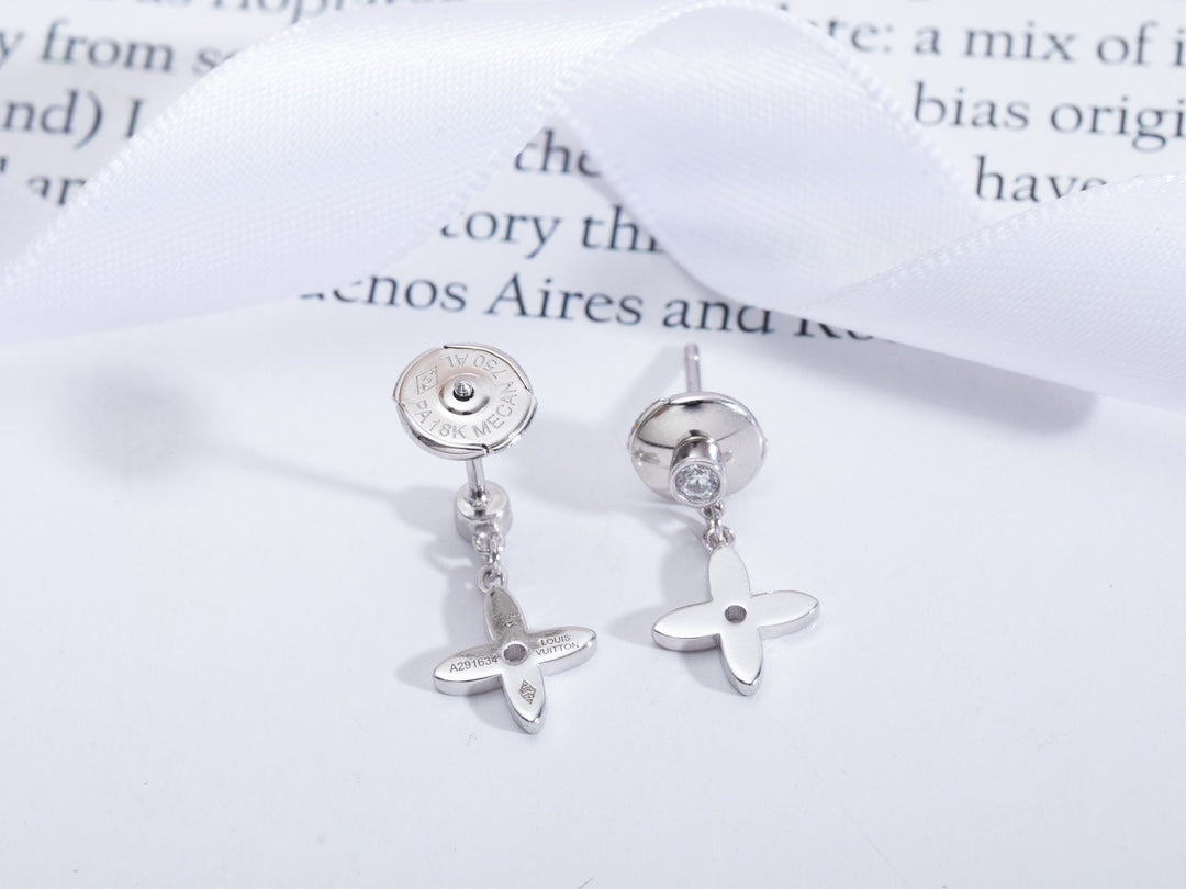 [Okajuri Jewelry]VIDYLLE SILVER DIAMOND MINI DROP EARRINGS