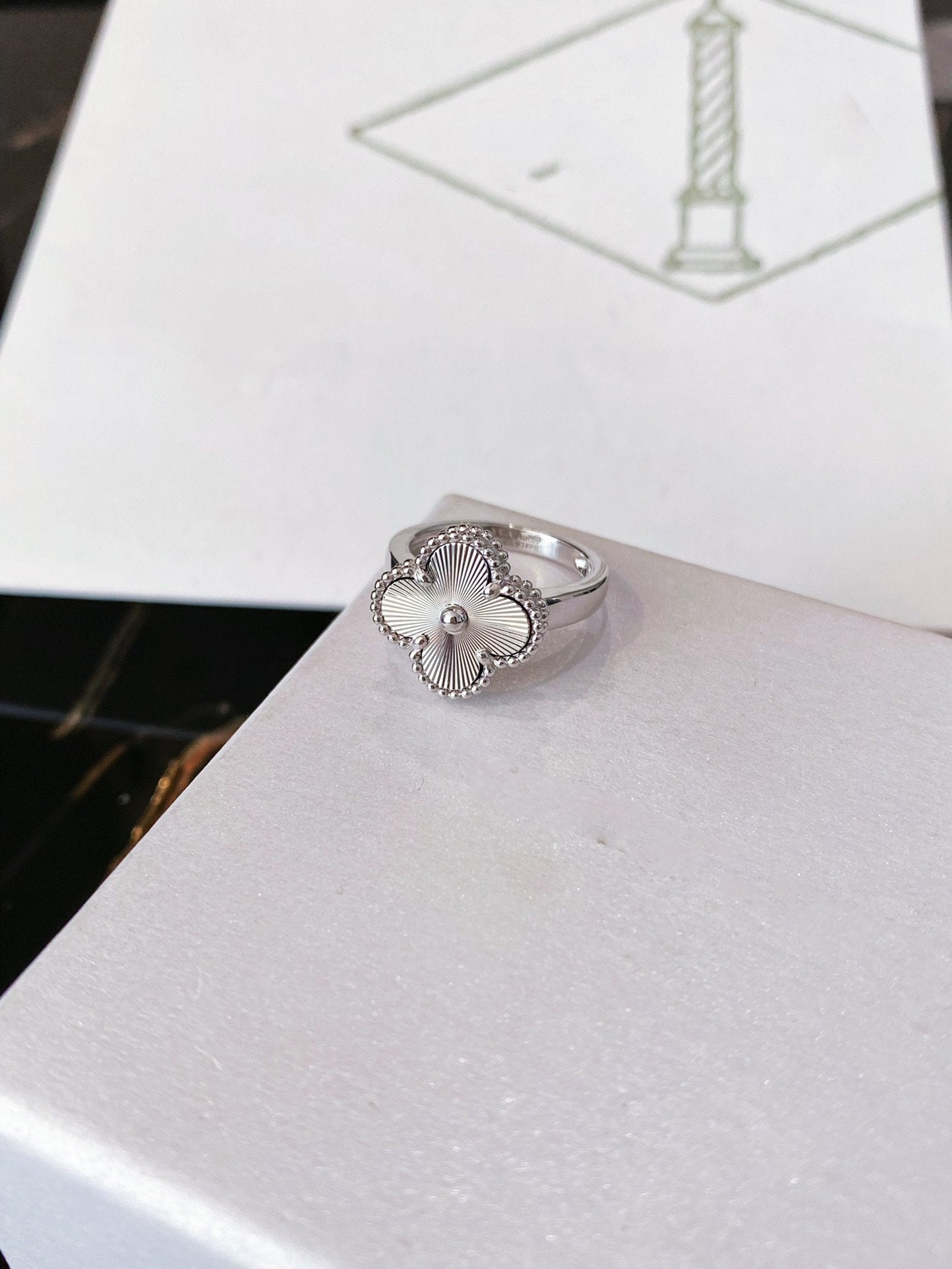 [Okajuri Jewelry]CLOVER SILVER RING