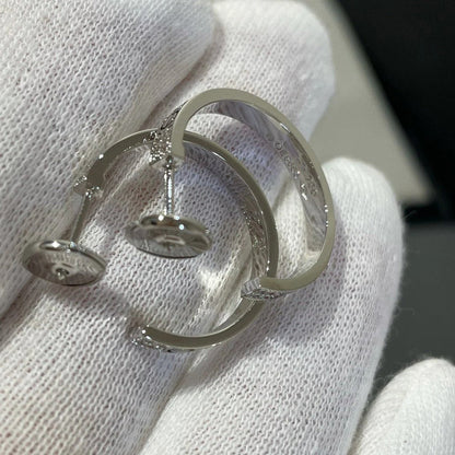 [Okajuri Jewelry] LOVE EARRINGS 3.6MM DIAMOND PAVED