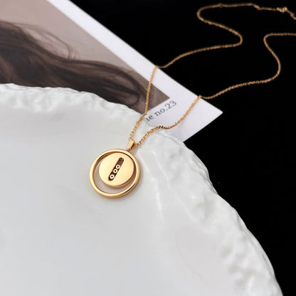 [Okajuri Jewelry]LUCKY MOVE MOP PINK GOLD NECKLACE