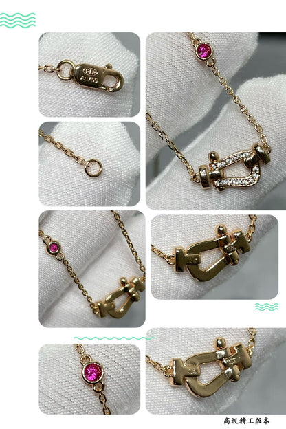 [Okajuri Jewelry]FORCE 10 DIAMOND PINK GOLD NECKLACE