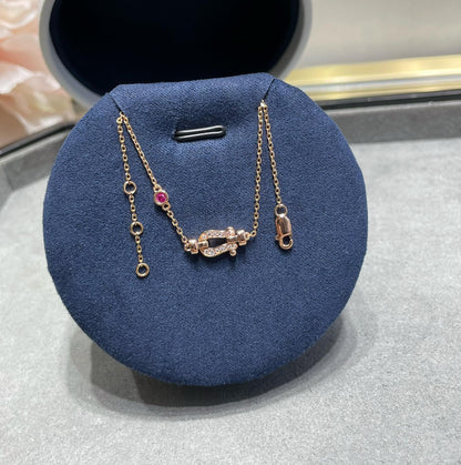 [Okajuri Jewelry]FORCE 10 DIAMOND CHAIN LINK PINK GOLD BRACELET