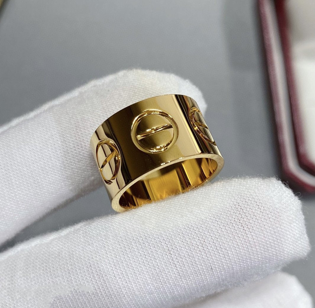 [Okajuri Jewelry]LOVE 11MM LARGE RING