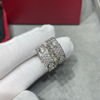 [Okajuri Jewelry] LOVE 5.5MM DIAMOND PAVED EARRINGS