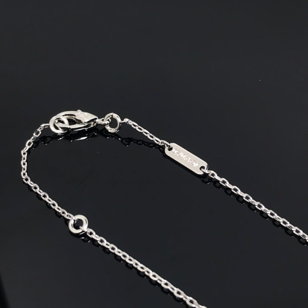 [Okajuri Jewelry]CLOVER PIETERSITE SILVER LONG NECKLACE