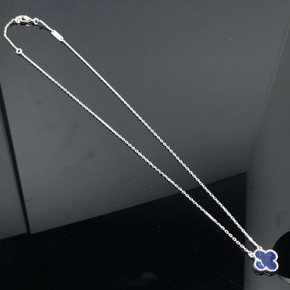 [Okajuri Jewelry]CLOVER PIETERSITE SILVER LONG NECKLACE