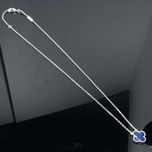 [Okajuri Jewelry]CLOVER PIETERSITE SILVER LONG NECKLACE