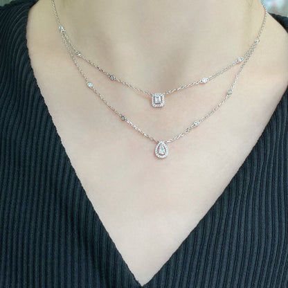 [Okajuri Jewelry]MY TWIN 2 ROW DIAMOND NECKLACE