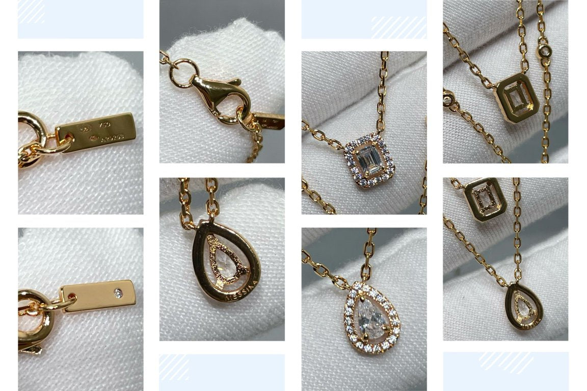 [Okajuri Jewelry]MY TWIN 2 ROW DIAMOND NECKLACE
