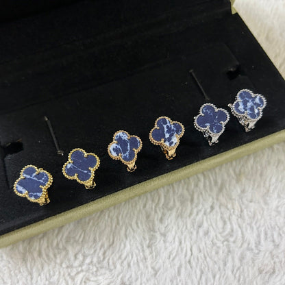 [Okajuri Jewelry]CLOVER PIETERSITE MEDIUM STUD EARRINGS