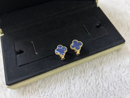 [Okajuri Jewelry]CLOVER PIETERSITE MEDIUM STUD EARRINGS