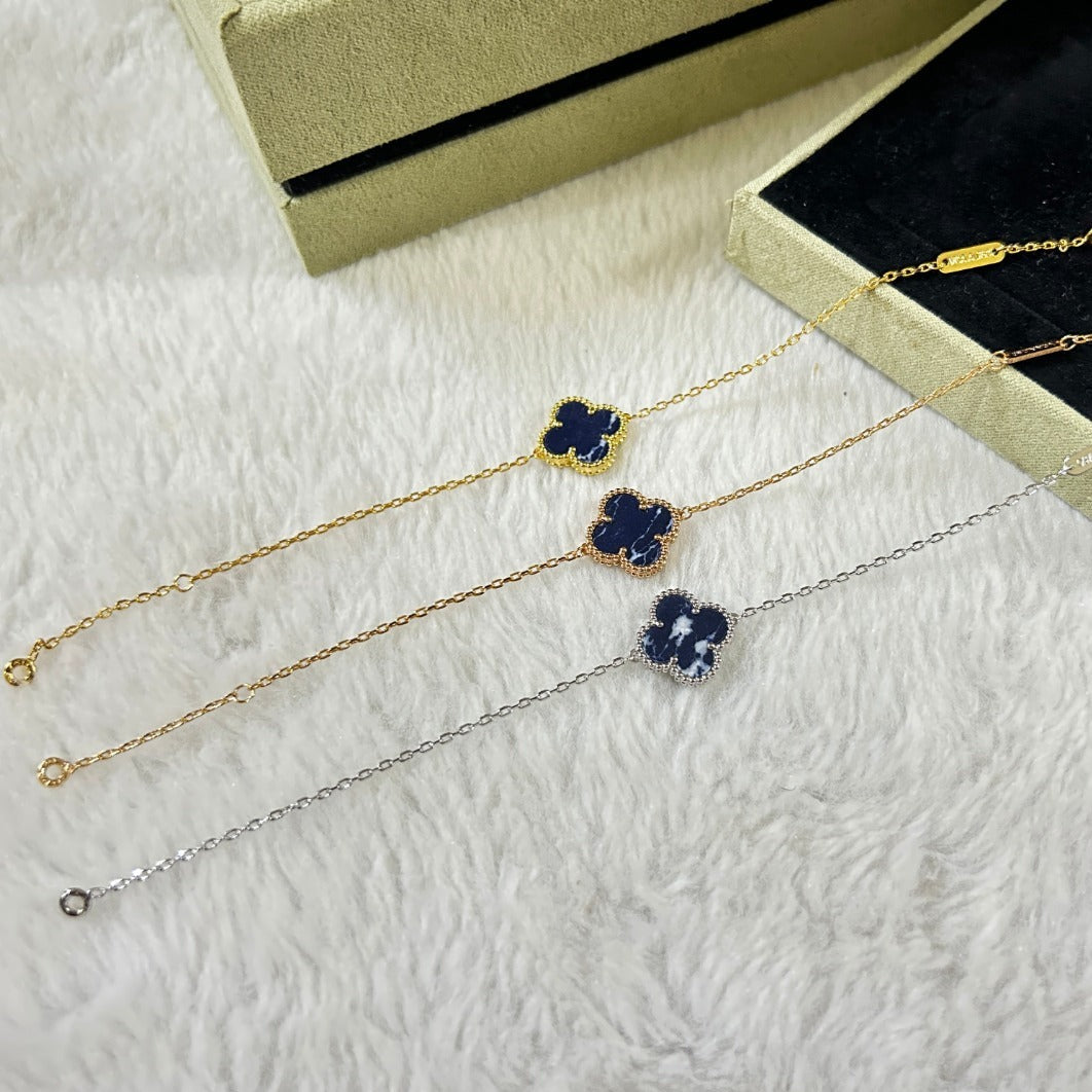 [Okajuri Jewelry]CLOVER 1 MOTIF PIETERSITE BRACELET