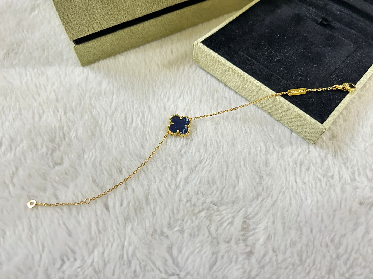 [Okajuri Jewelry]CLOVER 1 MOTIF PIETERSITE BRACELET