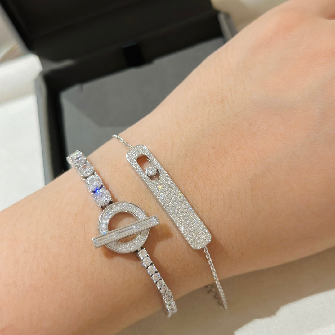 [Okajuri Jewelry]MOVE CLASSIQUE DIAMOND PAVED BRACELET