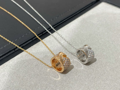[Okajuri Jewelry]LIENS EVIDENCE DIAMOND PAVED NECKLACE