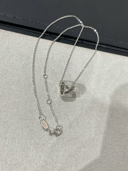 [Okajuri Jewelry]LIENS EVIDENCE DIAMOND PAVED NECKLACE