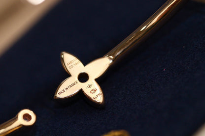 [Okajuri Jewelry]IDYLLE PINK GOLD OPEN BRACELET DIAMOND PAVED