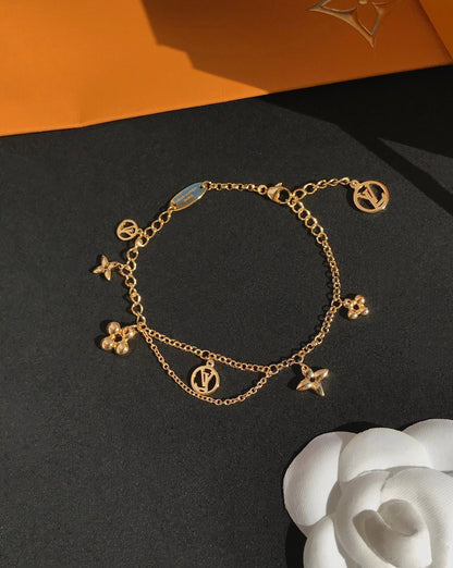 [Okajuri Jewelry]BLOOMING PINK GOLD MOP BRACELET