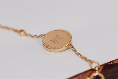 [Okajuri Jewelry]STAR AND SUN 4 MOTIF PINK GOLD MALACHITE BRACELET