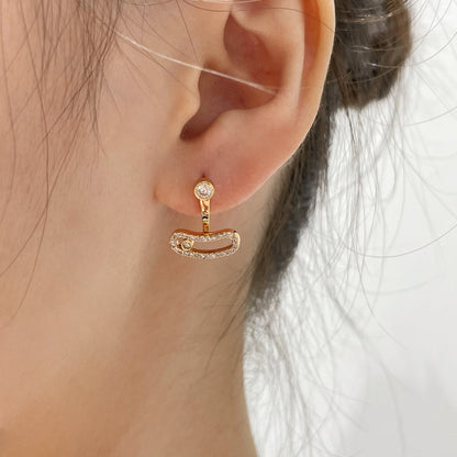 [Okajuri Jewelry]MOVE UNO PINK GOLD DIAMOND EARRINGS