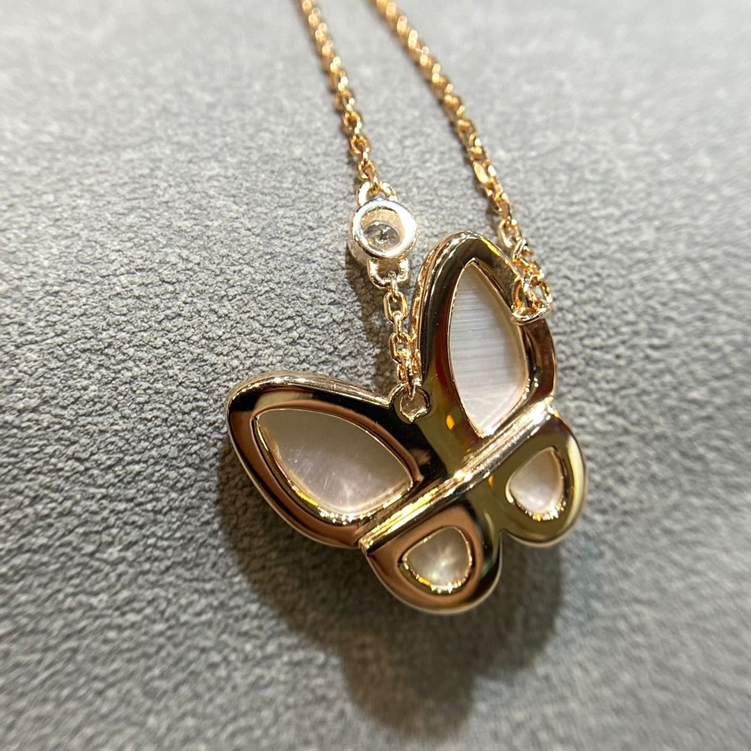 [Okajuri Jewelry]BUTTERFLY MOP DIAMOND NECKLACE