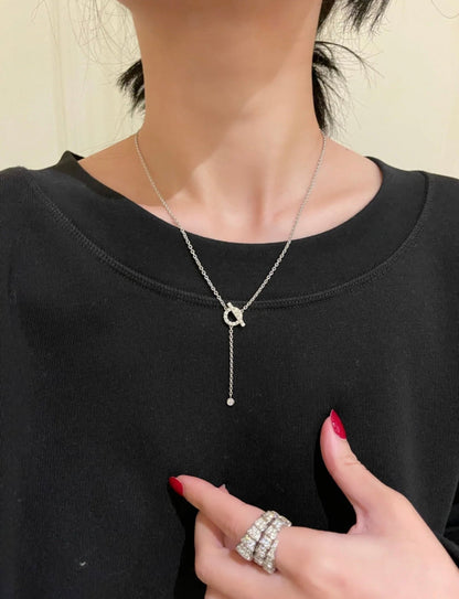 [Okajuri Jewelry]FINESSE SILVER DIAMOND NECKLACE