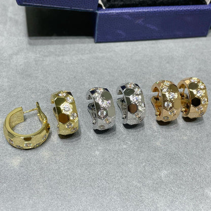 [Okajuri Jewelry]BEE LOVE DIAMOND HOOP EARRINGS