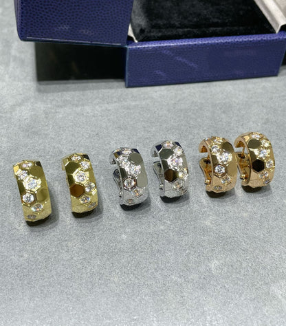 [Okajuri Jewelry]BEE LOVE DIAMOND HOOP EARRINGS