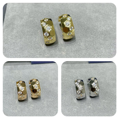 [Okajuri Jewelry]BEE LOVE DIAMOND HOOP EARRINGS