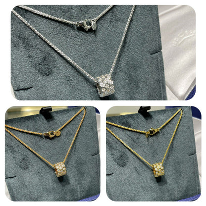 [Okajuri Jewelry]BEE LOVE DIAMOND PAVED 3 ROW NECKLACE