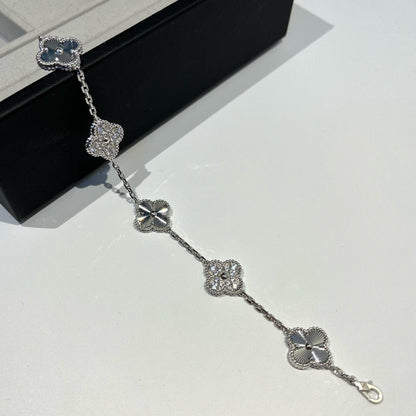 [Okajuri Jewelry]  CLOVER 5 MOTIF LASER BRACELET COLLECTION