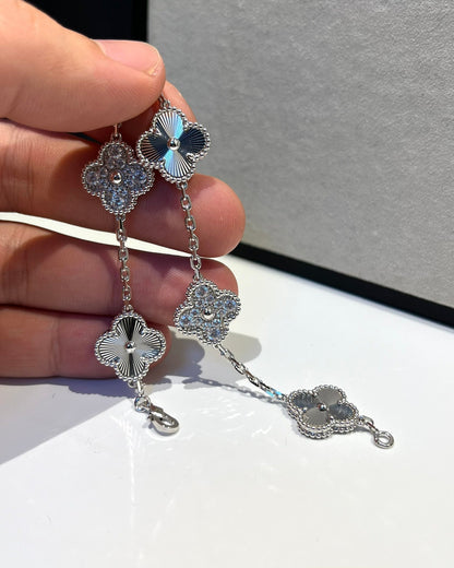 [Okajuri Jewelry]  CLOVER 5 MOTIF LASER BRACELET COLLECTION