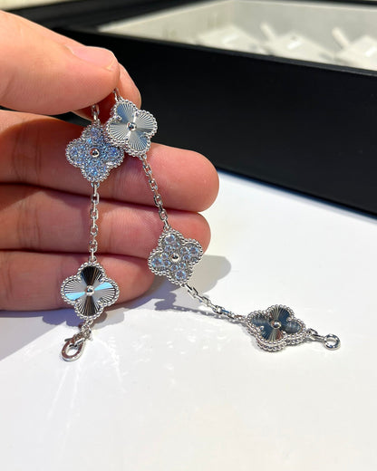 [Okajuri Jewelry]  CLOVER 5 MOTIF LASER BRACELET COLLECTION