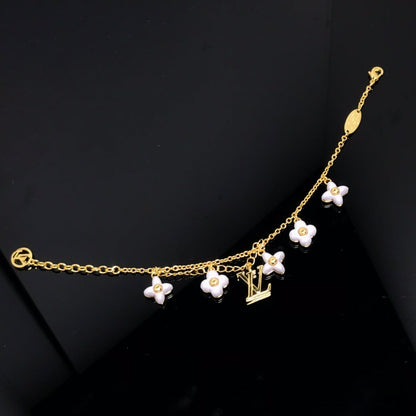[Okajuri Jewelry]LOGO 6 MOTIF STAR AND SUN GOLD BRACELET